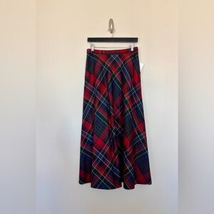 Ralph Lauren | Plaid Wool Midi Skirt - Vintage